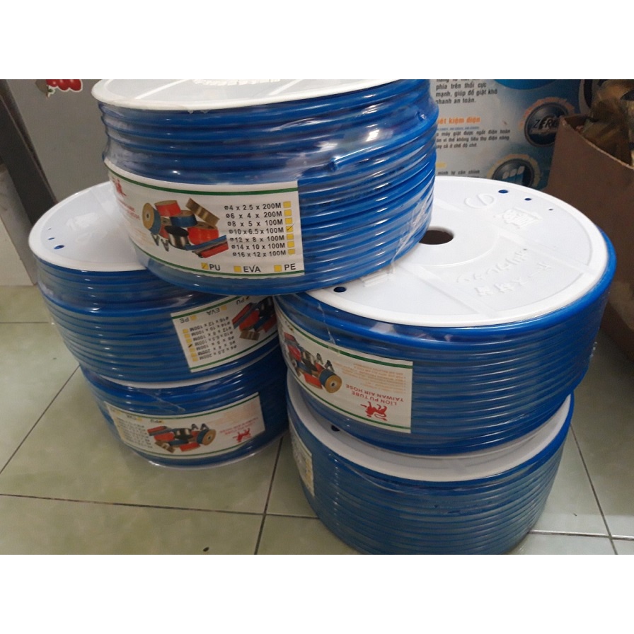 Dây hơi, dây PU khí nén Đài Loan 8ly, 10ly, 12ly bán theo mét