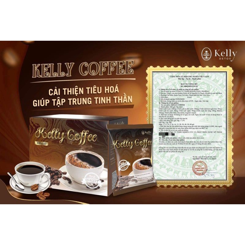 {CHÍNH HÃNG} KELLY DETOX- Cà phê giảm cân Diet Vip chính hãng