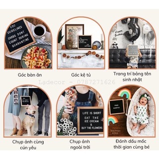Bảng gỗ ghép chữ trang trí, bảng gỗ decor cửa hàng, chụp ảnh sự kiện, sinh nhật ...