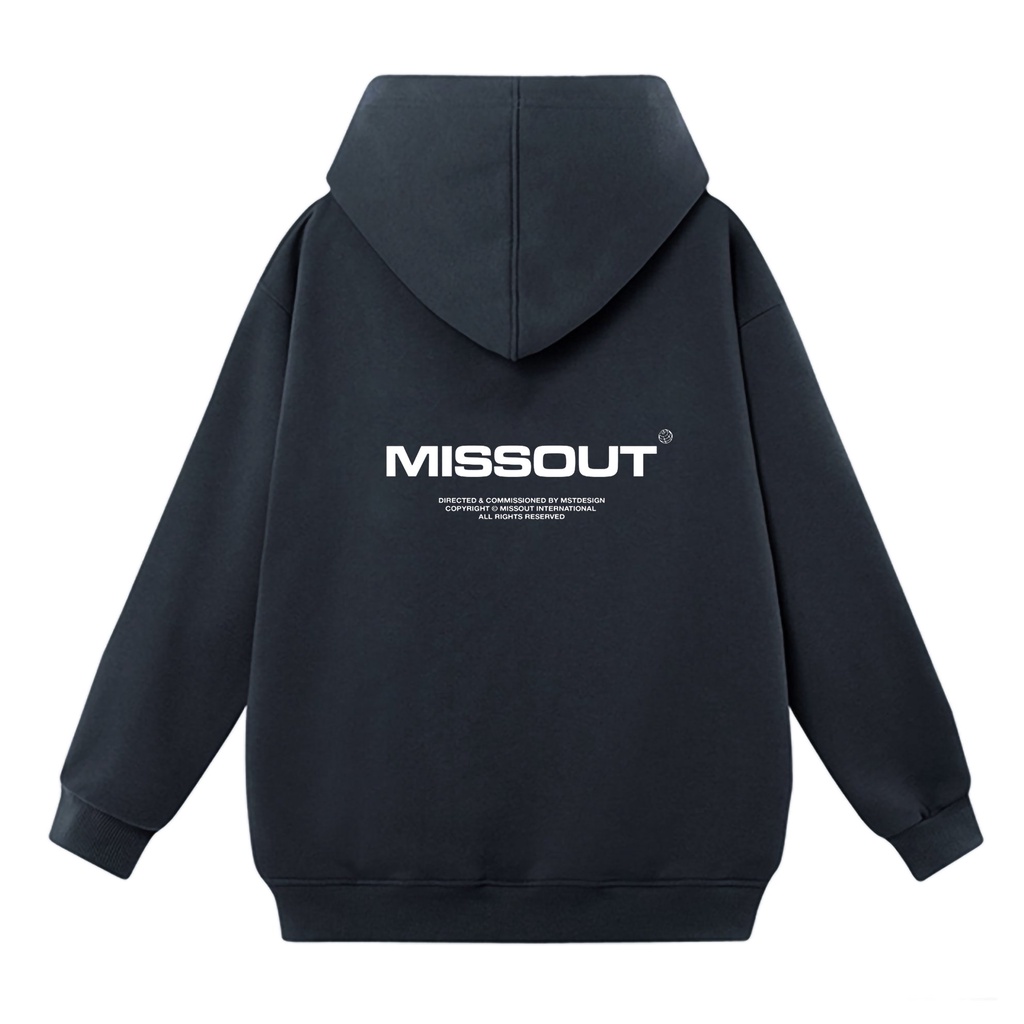 Áo khoác nỉ hoodie nam nữ có mũ tay dài thu đông freesize dáng Unisex missout CHUI INTERNATIONAL
