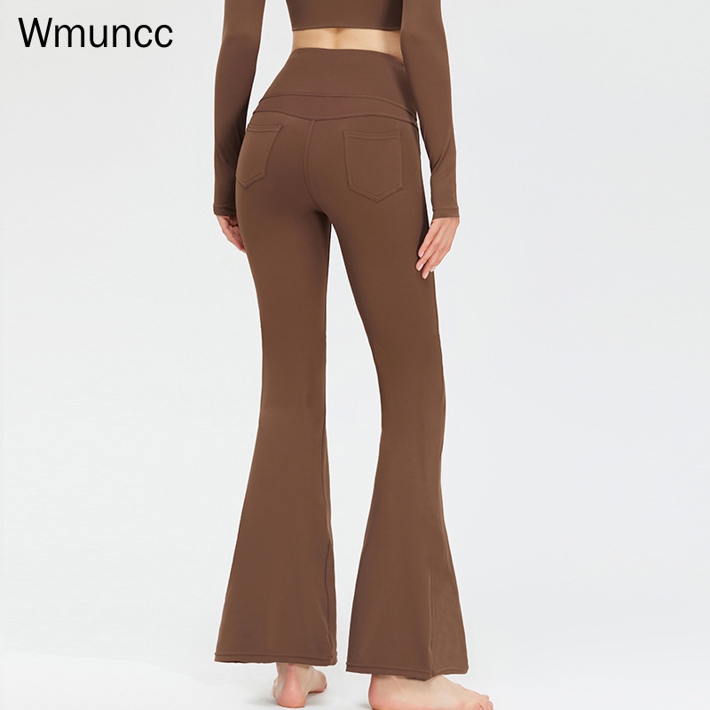 Wmuncc Quần Legging Thể Thao Nữ Màu Nude Gợi Cảm
