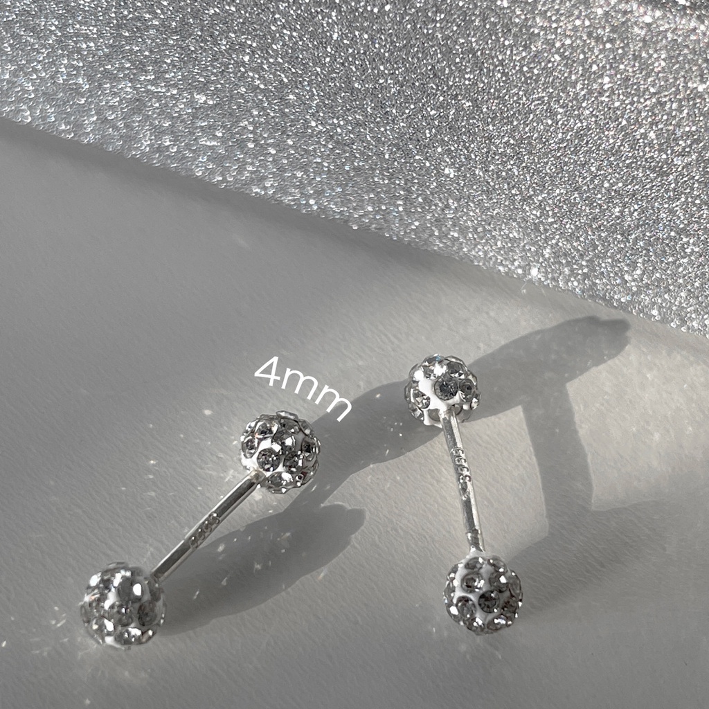 Khuyên Tai Tròn Đính Đá Zircon Phong Cách Âu Mỹ