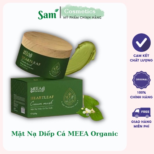 Mặt nạ Diếp cá Meea Organic 120g, Mặt nạ tái sinh, làm trắng da, ngừa mụn, kiềm dầu, mờ thâm nám