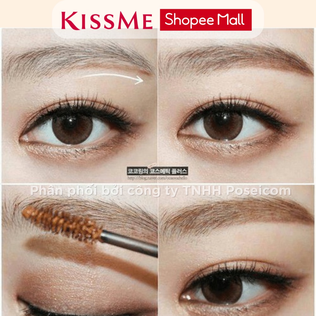 Mascara Lông Mày Kissme Đổi Màu Tạm Thời Kissme Heavy Rotation Chống Trôi Siêu Bền