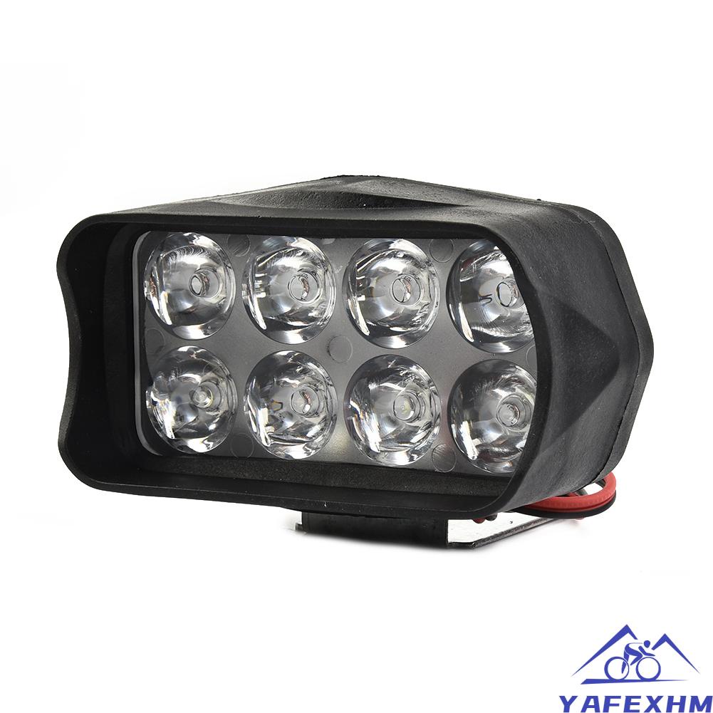 Đèn Pha 8 Bóng LED 6000K 12-85V DC 80 * 50mm Chống Thấm Nước Chuyên Dụng Cho Xe Mô Tô