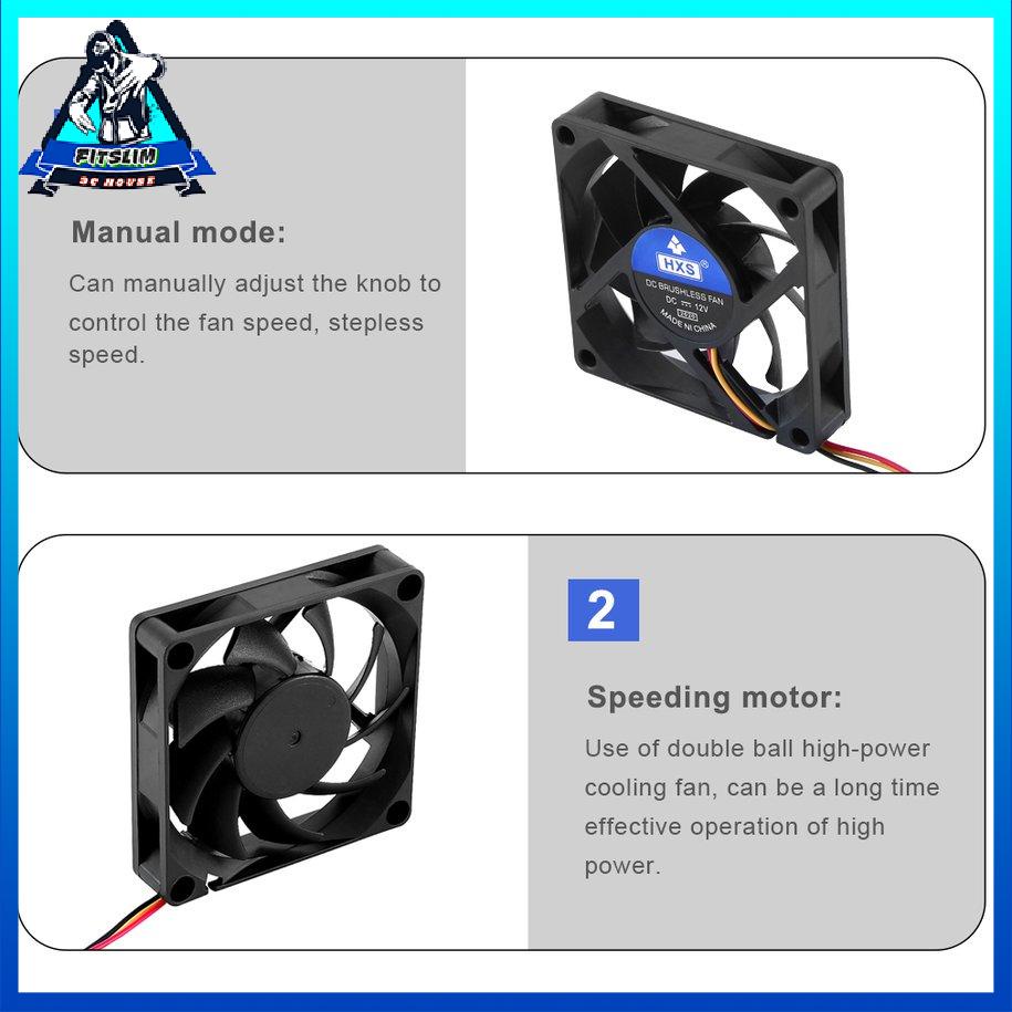 [Fit] Vật liệu abs màu đen Vòng bi tiết kiệm năng lượng Quạt làm mát cho máy tính [S/16]