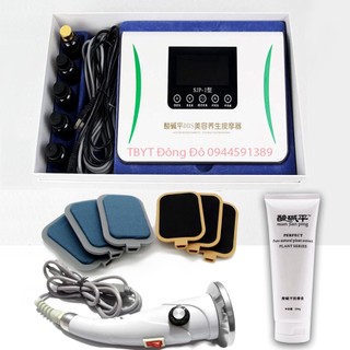 Máy điện sinh học dds SJP-1 thế hệ 7 tặng kèm 3 bản cực khô, đầu dò nhiệt và chai gel dẫn điện