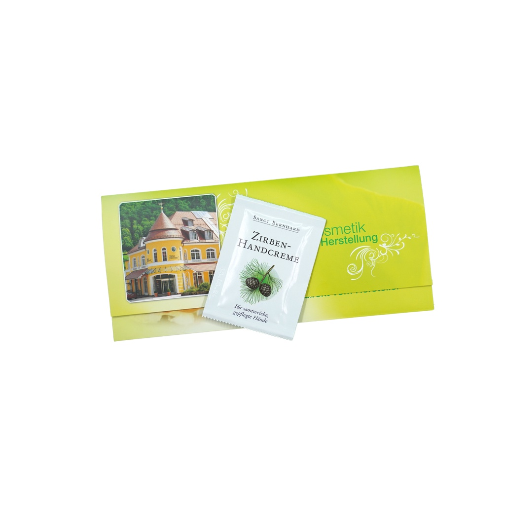 Kem dưỡng da tay từ cây thông đá Zirben-Handcreme giúp giữ ẩm da, ngăn ngừa tình trạng da thô ráp, nứt nẻ  gói 2ml