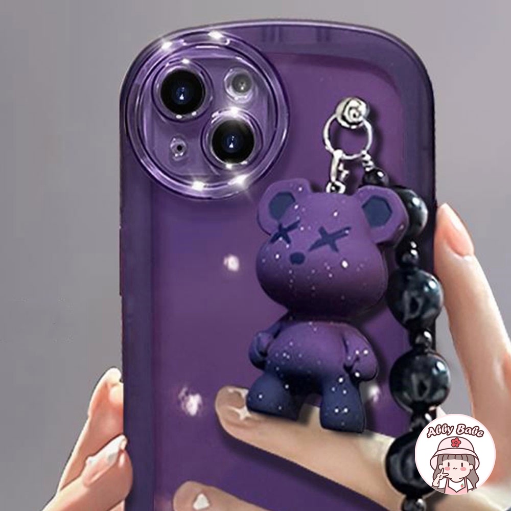 Ốp Điện Thoại TPU Dẻo Màu Gradient Họa Tiết Chú Gấu Dễ Thương Chống Sốc Cho IPhone 14 Pro Max 11 7Plus 13 12 11 Pro Max X XS Max XR