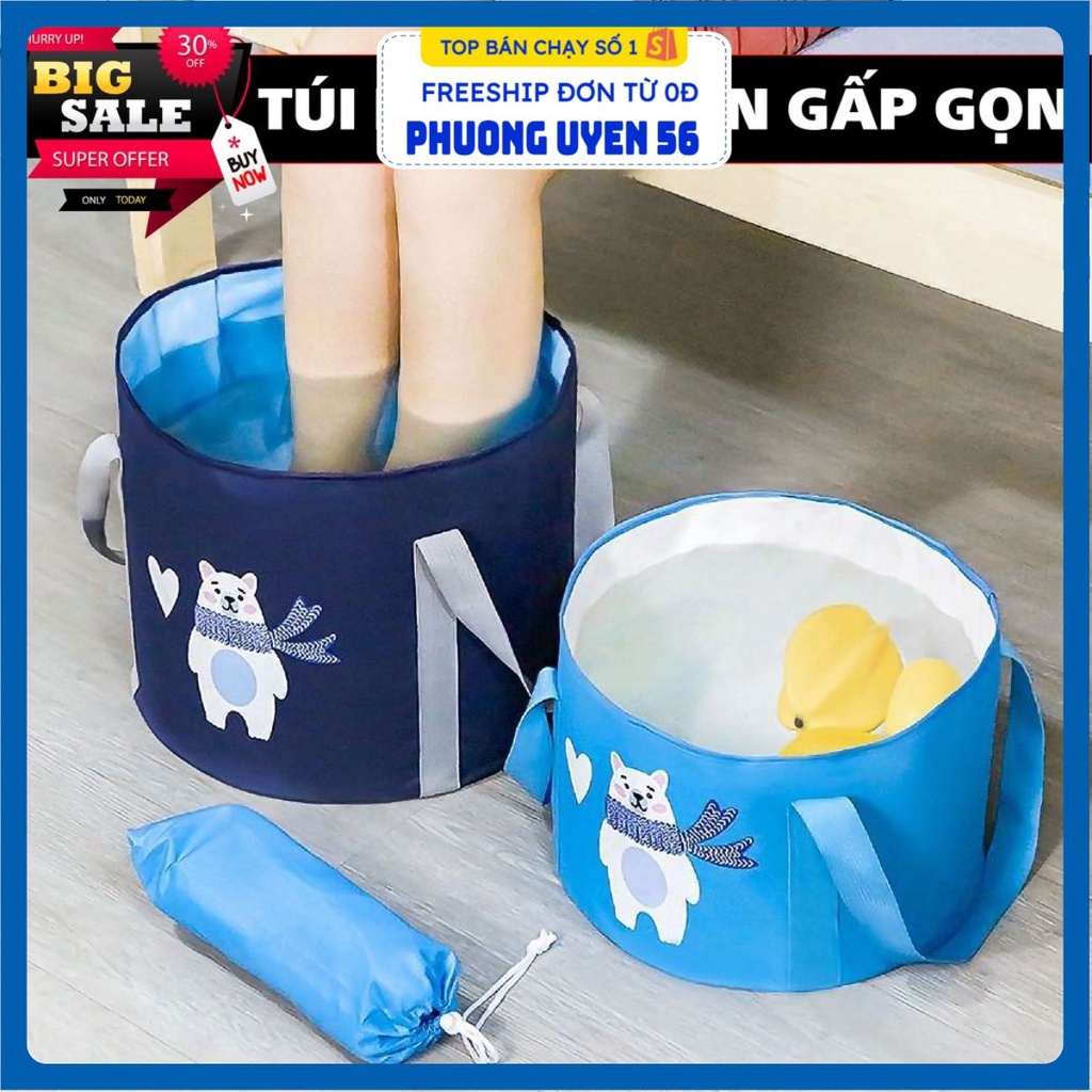 Túi Ngâm chân GẤP GỌN giữ ấm chân, có quai xách, thiết kế thông minh, dễ sử dụng an toàn mang đi du lịch