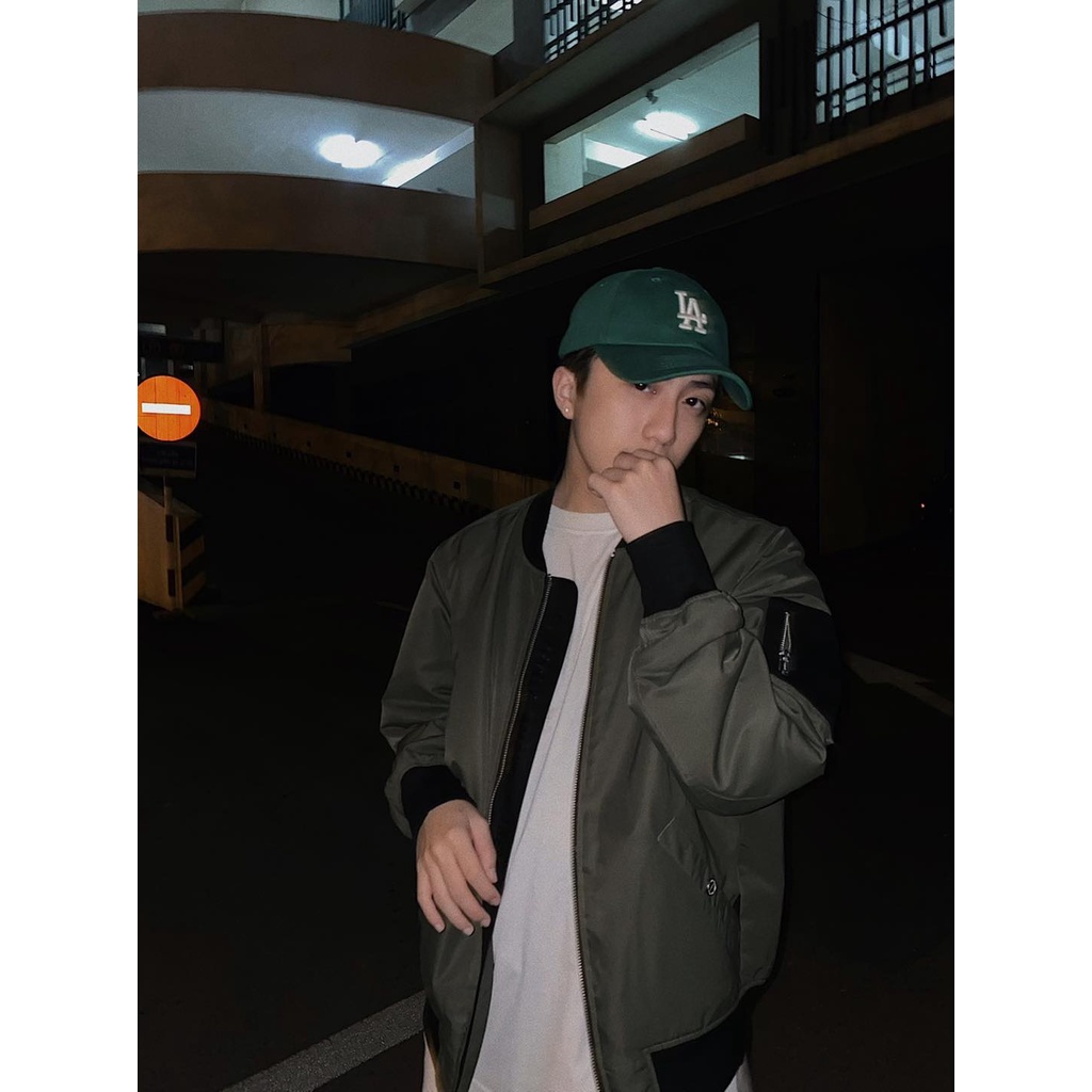 Áo Khoác Amand Signature Basic Bomber - Dark Green