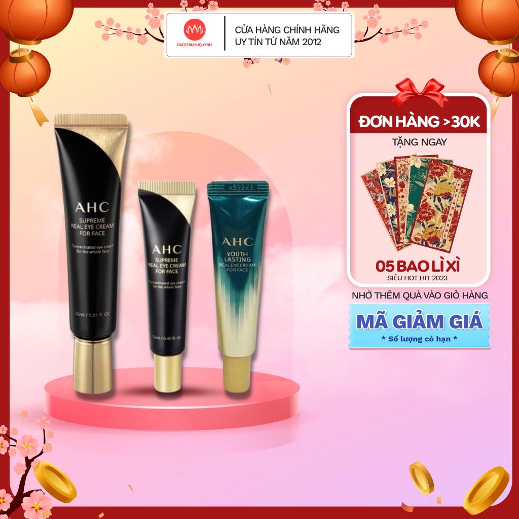 Kem Dưỡng Mắt AHC Youth Lasting Real Eye Cream Dưỡng Trắng Da, Loại Bỏ Quầng Thâm 12ml