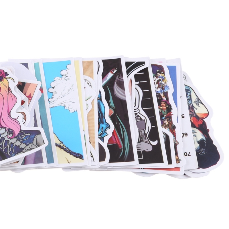 Bộ 100 Miếng Dán Trang Trí Vali Du Lịch / Xe Đẩy Em Bé Họa Tiết Graffiti Dễ Thương