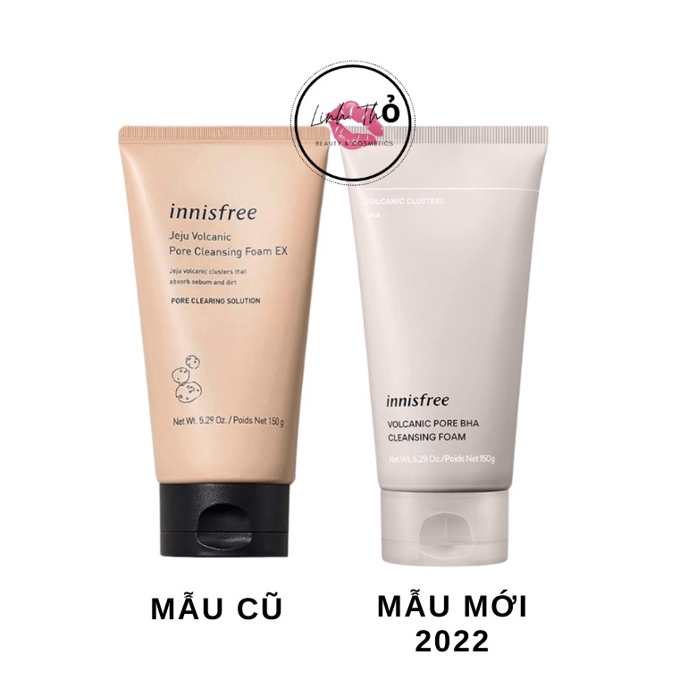 MẪU 2022 Sữa rửa mặt làm sạch sâu từ tro núi lửa Innisfree Pore BHA