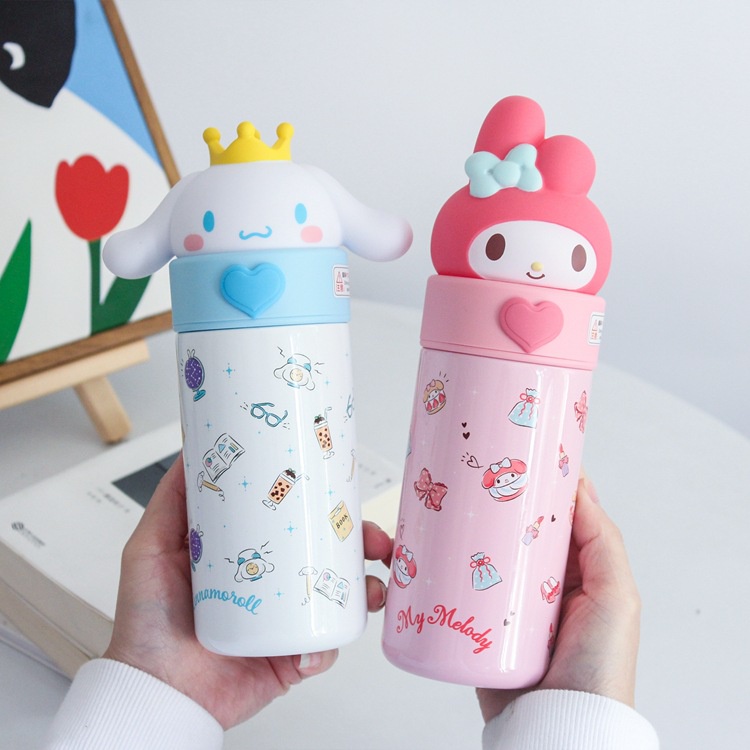Bình giữ nhiệt  Sanrio family inox316 siêu cute 350ml