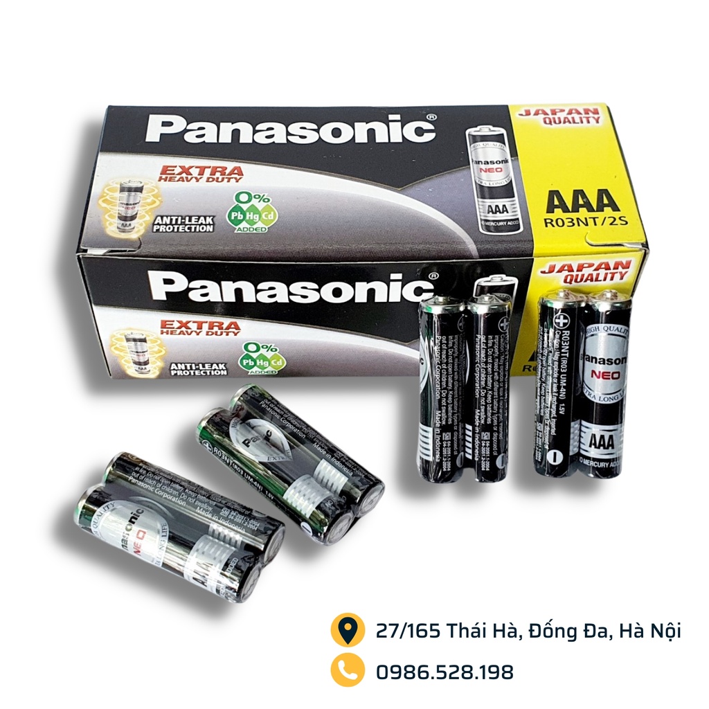 Pin tiểu Panasonic cỡ AA, AAA chính hãng, xuất xứ Indonesia