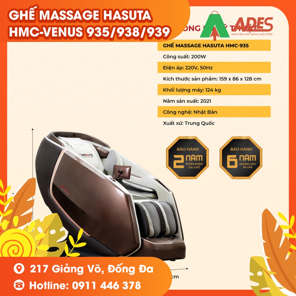 Ghế Massage cao cấp Hasuta HMC-935, HMC-938, HMC-939 Venus