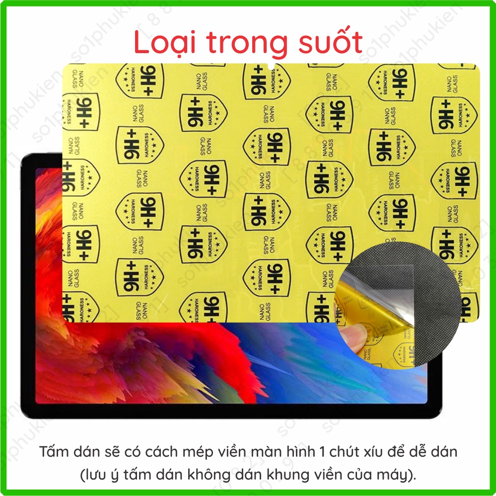 Dán cường lực Lenovo Xiaoxin Pad Plus 11 inch/ 2023 11.5 inch nano trong, nhám chống vân tay, b.vệ mắt, chống nhìn trộm