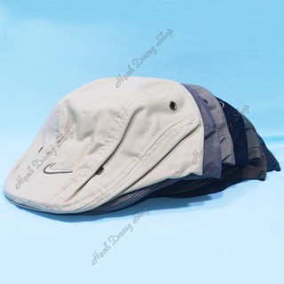 Nón mỏ vịt có thêu nón beret nón jacket mũ beret nam trung niên có khóa tăng giảm size phía sau, chất liệu vải kaki thoá