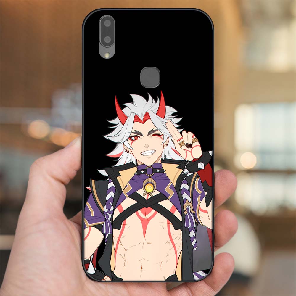 Ốp lưng Vivo V9, Y85, V11i viền đen in hình Arataki Itto Genshin Impact