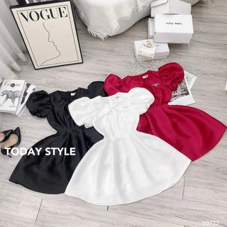 Đầm Xòe Tay Phồng Đi Tiệc Today Style D3722 Sang Trọng