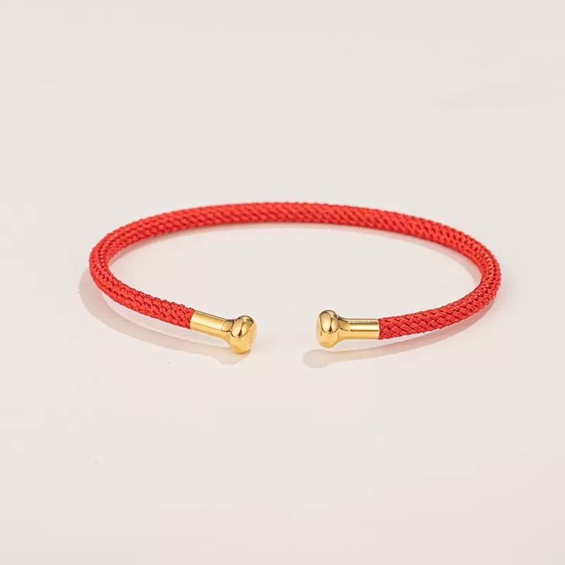 Vòng Đeo Tay Dạng Hở Xỏ Hạt Chữ C 3mm Bằng Thép Làm Vòng Tay diy
