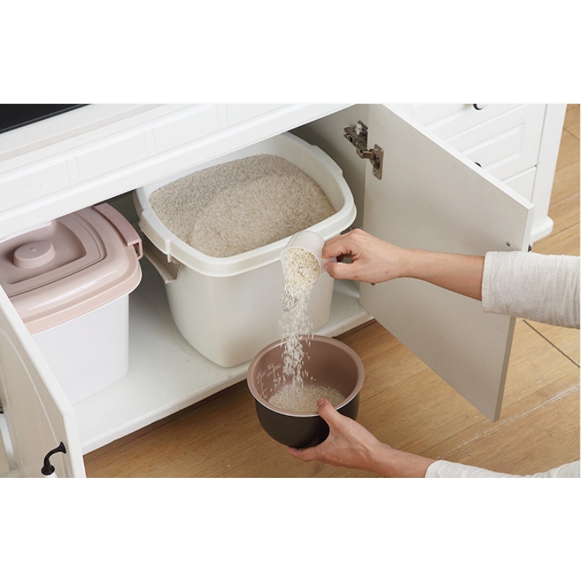Thùng Đựng Gạo 10 Kg Có Nắp Đậy Tiện Lợi Nhựa Việt Nhật Cao Cấp, An Toàn