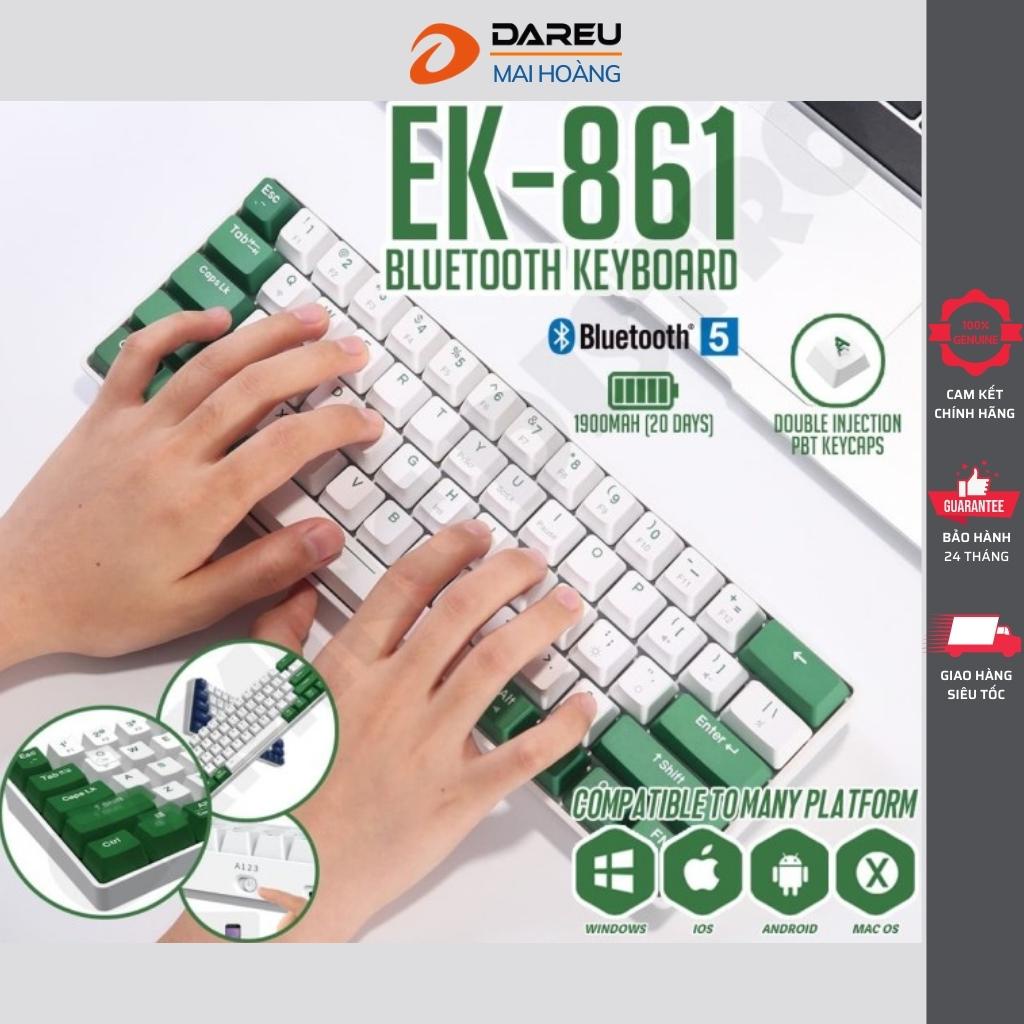 Bàn phím cơ không dây Dareu EK861/EK868 - Kết nối bluetooth 5.0 | Switch D-Kailh | Led nền đơn sắc