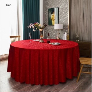 Khăn Trải Bàn Tròn Vải Polyester 160cm, 1M8, 2M Cho Bàn Ăn, Tiệc Gia Đình, Nhà Hàng Sang Trọng, Chống Thấm Tốt