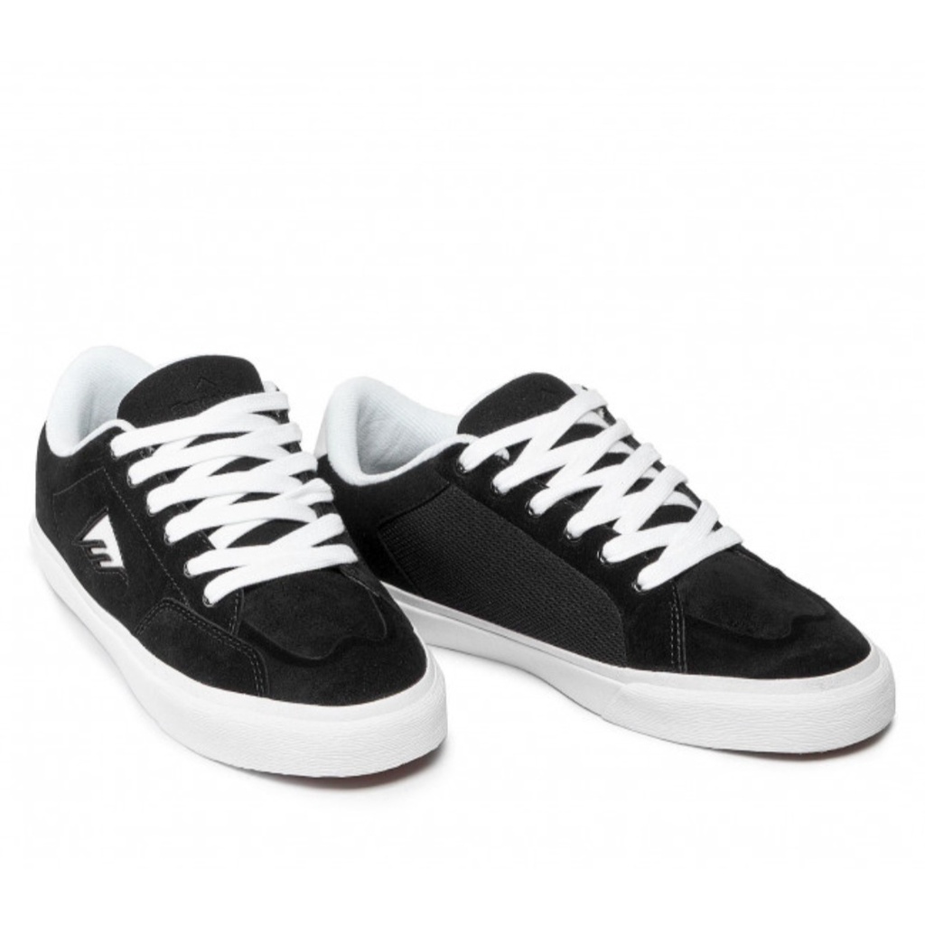 Giày xuất khẩu của Emerica da lộn đen, logo trắng cho nam, nữ