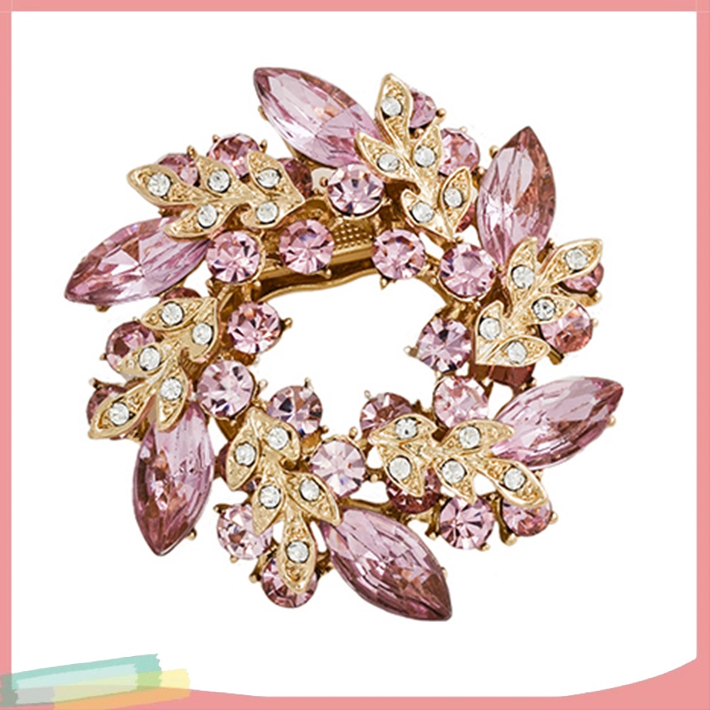 Ghim Cài Áo Hình Bó Hoa Đính Đá Nhân Tạo Thời Trang Cho Nữ