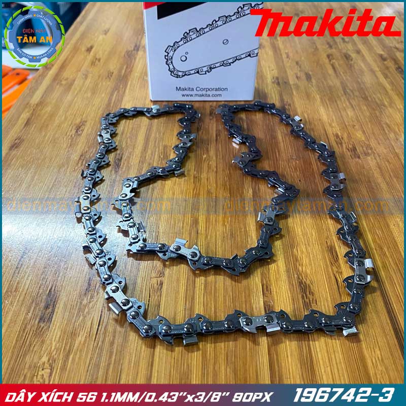 Lưỡi cưa xích dùng cho máy cưa điện makita lam 400mm loại 90PX 56 mắt 196742-3