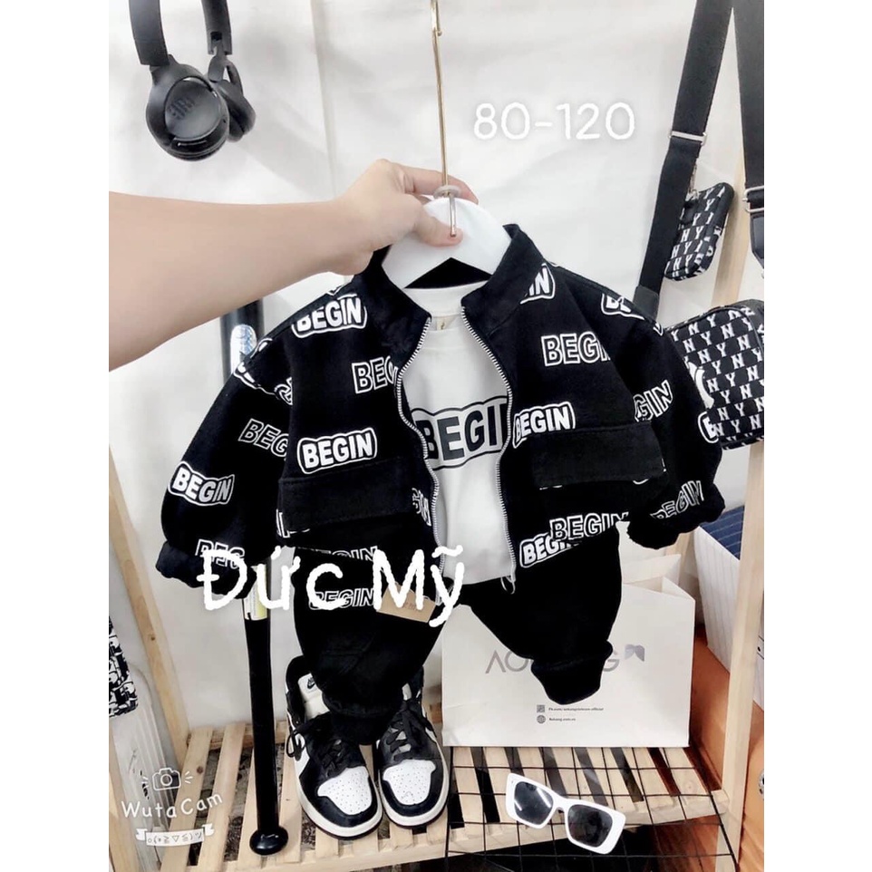 SET JEANS 3 CHI TIẾT CHO BÉ TRAI HÀNG QUẢNG CHÂU CHẤT SIÊU ĐẸP