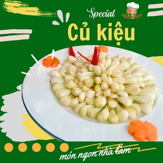 1kg củ kiệu ngâm chua ngọt, củ kiệu huế ngâm giấm đường, giòn, tươi ngon, hủ to