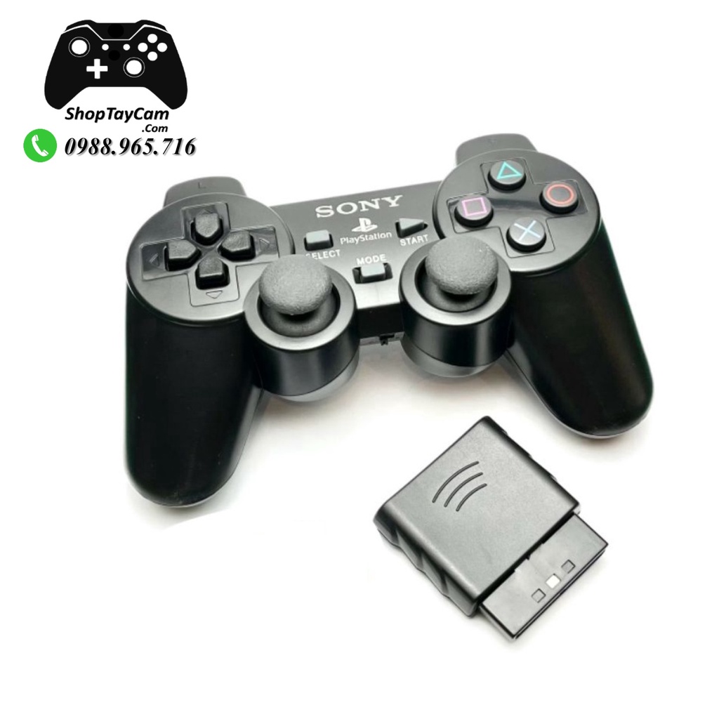 Tay Cầm PS2 Có Dây, Tay PS2 Không Dây 2.4G Hàng Cao Cấp Cho PC, Laptop | Tay Cầm Chơi Game Playstation 2