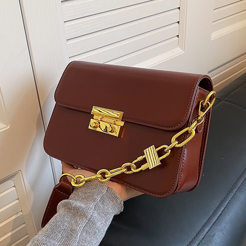 Túi Đeo Chéo Dáng Vuông Nhỏ Đơn Giản Cổ Điển Cho Nữ