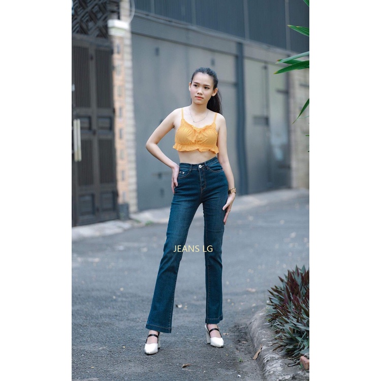 JEANS LG chuyên quần Jaen Nữ ống loe, hàng cao cấp, chất co dãn 4 chiều thoải mái, tôn dáng vòng 2 và vòng 3.