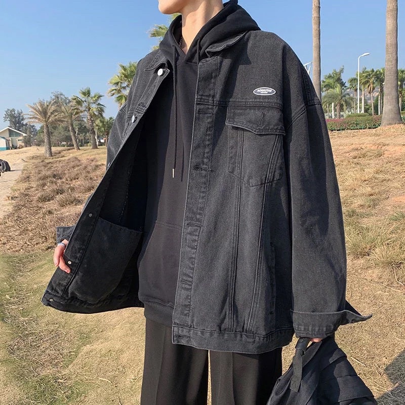 Áo Khoác Jeans Nam Nữ From Rộng Chất Vải Dầy Dặn Hình Thêu Nổi, Áo Bò Thời Trang Unisex Phong Cách Trẻ Trung Năng Động