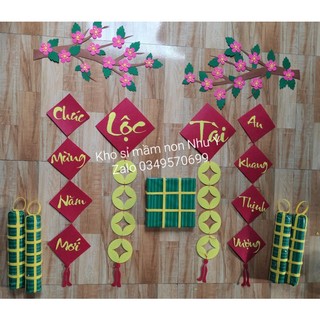 Tranh trang trí Tết mầm non