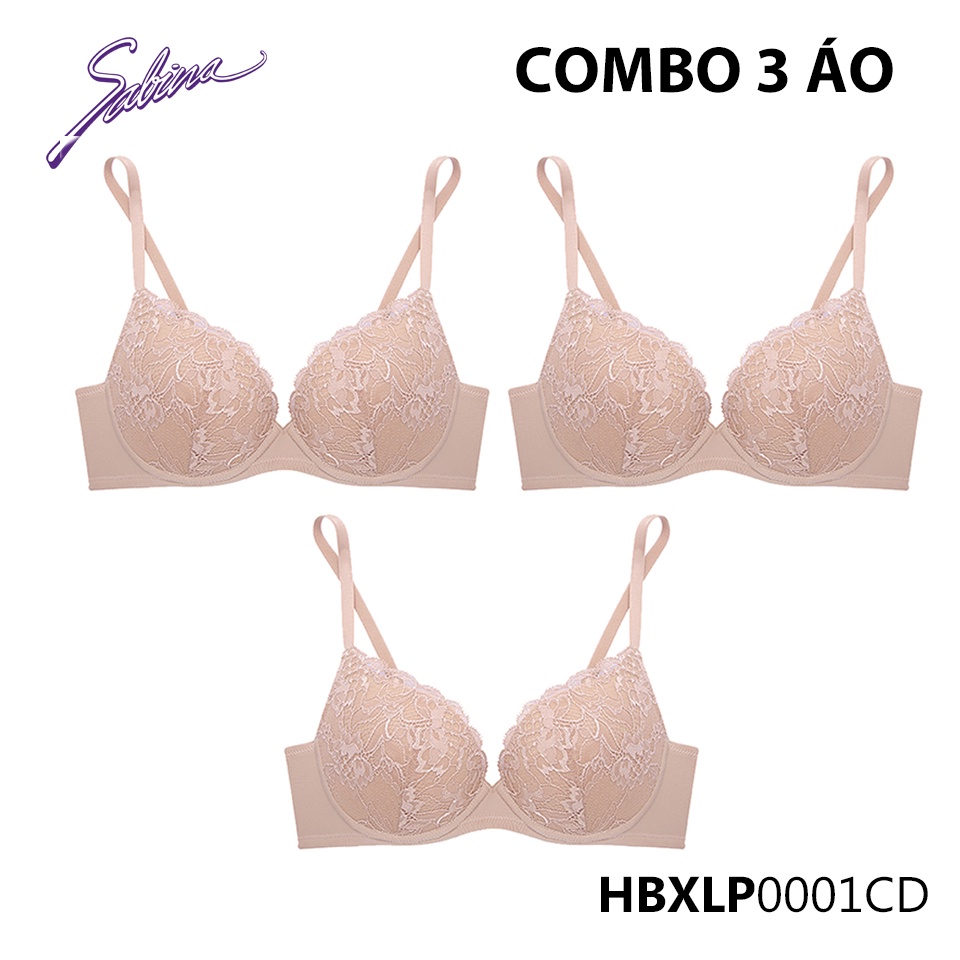 Combo 3 Áo Lót Mút Mỏng Vừa Phối Ren Habpy Lady By Sabina HBXLP0001