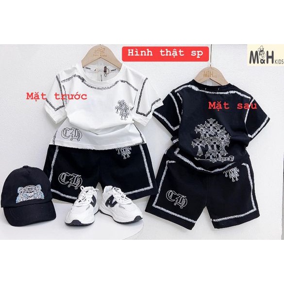Set bộ thun cotton hình in siêu ngầu cho bé trai