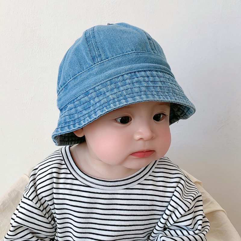 Mũ jean cho bé trai và bé gái. Mũ Bucket Jean vành nhỏ cho bé, Nón Bucket Cho bé, Mũ jean cho bé