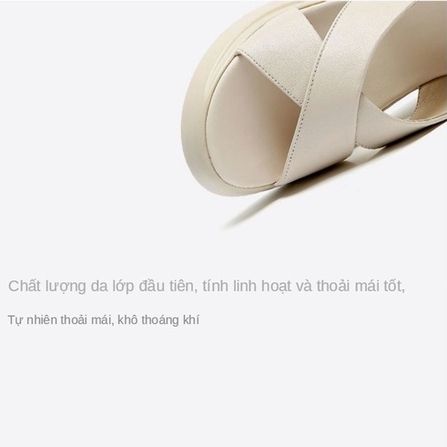 Sandal Cao Gót Hở Ngón Đế Xuồng Dày Phong Cách