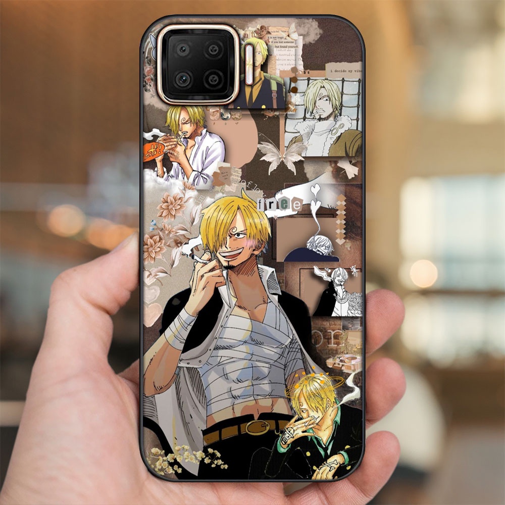 Ốp lưng Oppo A73, A93 4G viền đen in hình Sanji One Piece Đảo Hải Tặc