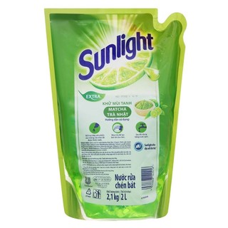 Nước rửa chén SUNLIGHT 3.4KG (trà xanh-túi)