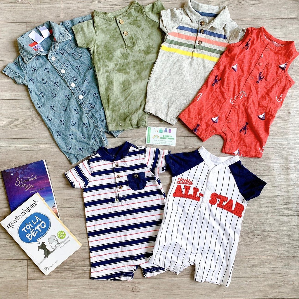 Body Romper Đùi Xuất Dư Loại B Hàng Tồn Lô/Lỗi Nhẹ Cho Bé 3-14kg - Giao Ngẫu Nhiên