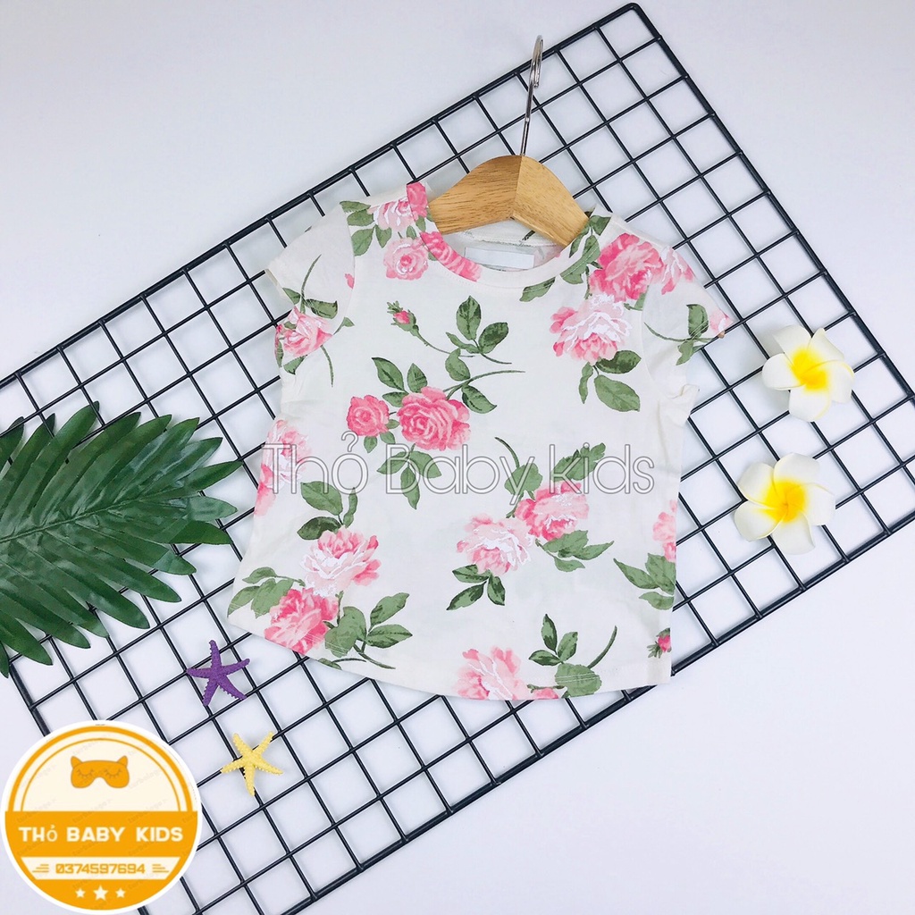 Áo cộc tay xuất dư bé gái old navy, áo thun ngắn tay thỏ baby kids