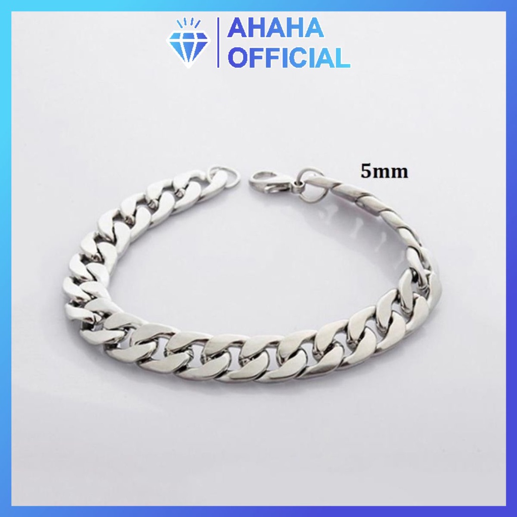 Lắc tay nam inox kiểu lặc 5mm không đen giá rẻ HCM