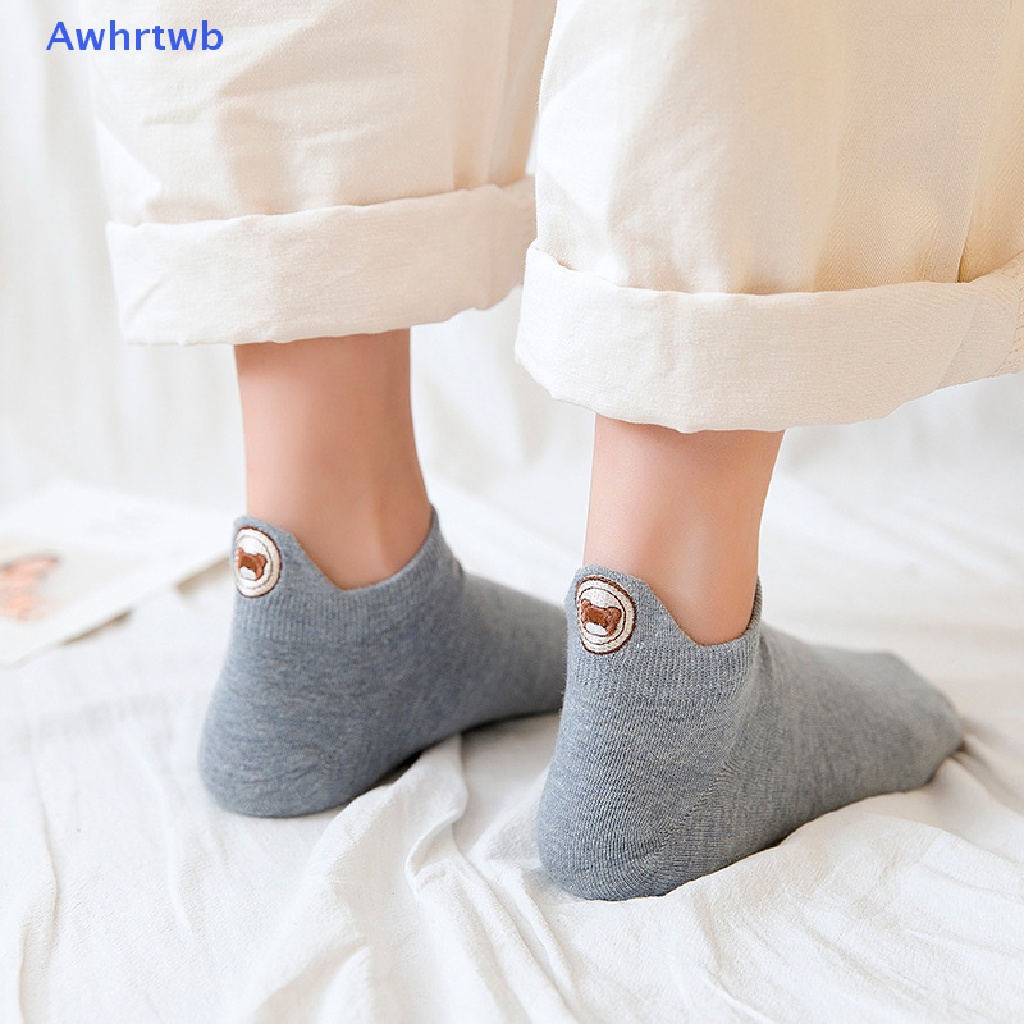 Vớ Cotton Cổ Thấp In Họa Tiết Động Vật Dễ Thương Thời Trang Cho Nam Và Nữ Mới