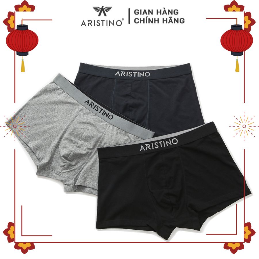 Quần sịp đùi nam ARISTINO, quần lót boxer vải cotton thun lạnh, co giãn 4 chiều, thông hơi thoáng khí - ABX03707